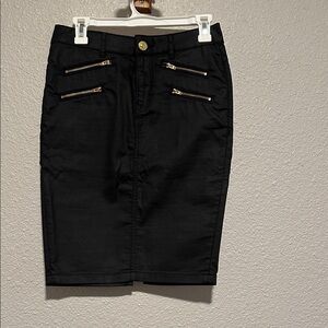 Express Black Women's Skirt with zipper details